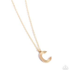 Leave your initials Gold “C” necklace
